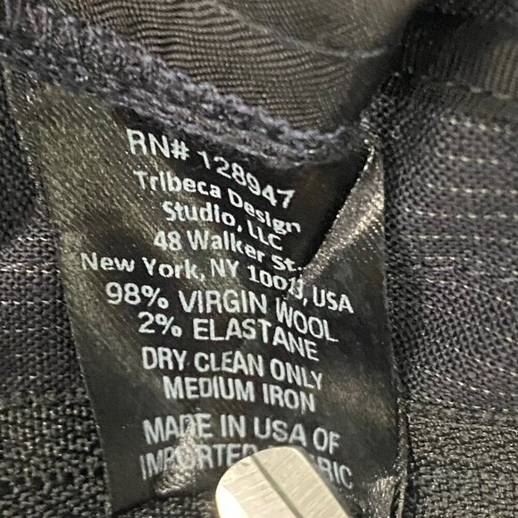 Nili Lotan wool pinstriped trouser pants box pleat dress pants career women’s 8 - Picture 8 of 11